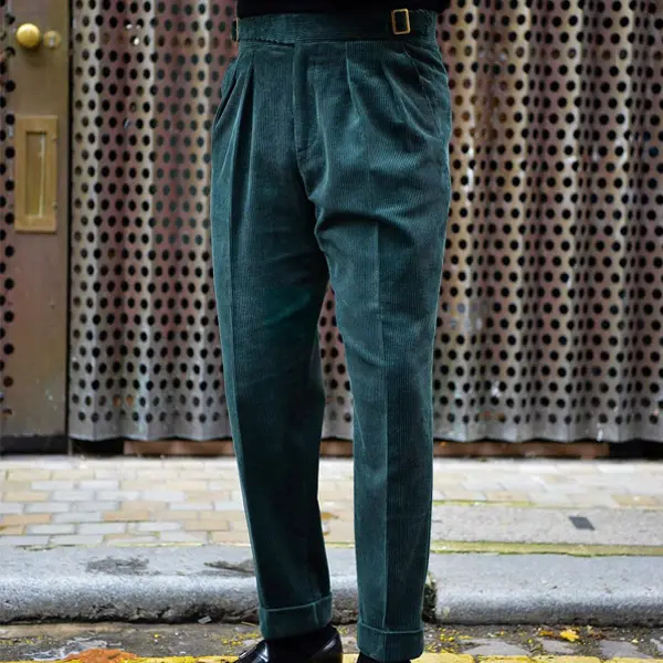 Retro casual mens trousers in a solid color - Stormnewstudio.com 