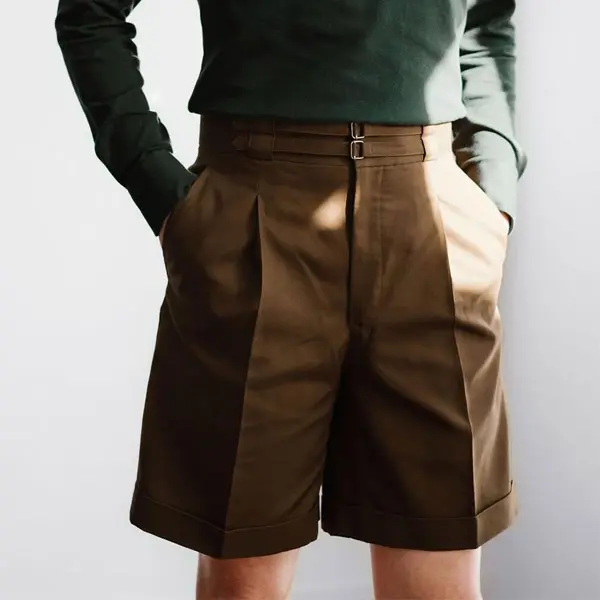 Vintage casual mens plain shorts - Stormnewstudio.com 