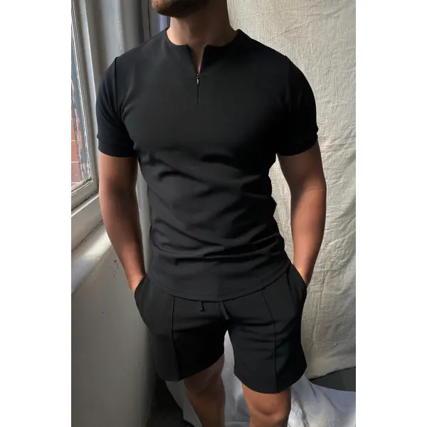 Solid color polo shirt without zipper - Stormnewstudio.com 