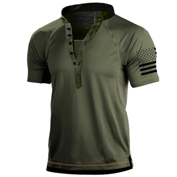 Men's Outdoor Tactical Henley Shirt - Nikiluwa.com 