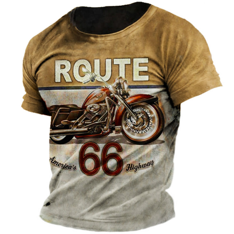 

Men's Outdoor Route 66 Motorcycle Print T-Shirt