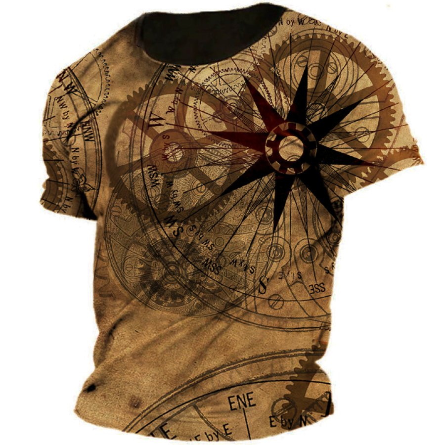 

Men's Time Bearing Tool Vintage Print T-Shirt
