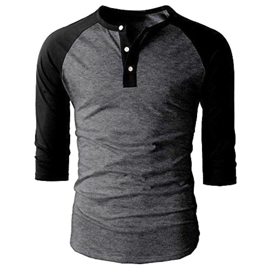 

Men's Training Henley 3/4 Sleeve T-Shirt
