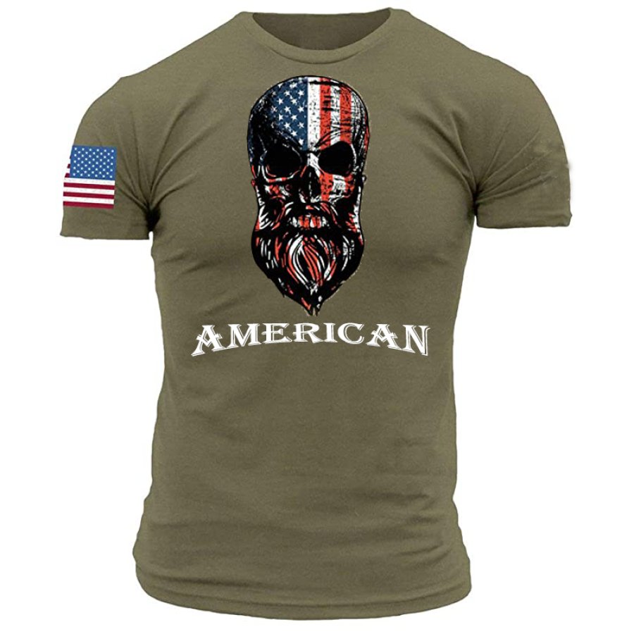 

Men's Skull Vintage Letter Print T-Shirt