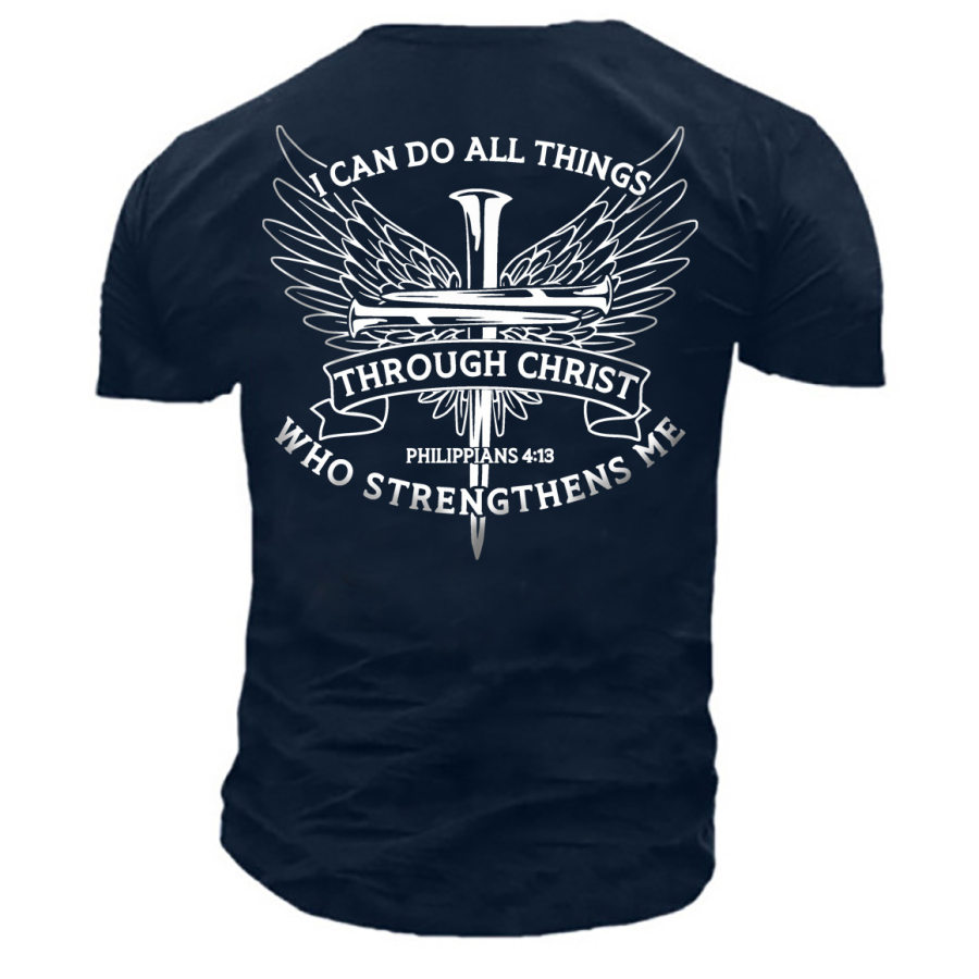 

Men's I Can Do All Things Through Christ Cotton T-Shirt