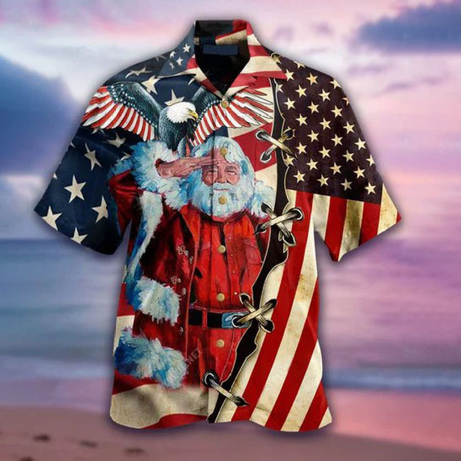 

Men's Santa Beach Short Sleeve Shirt