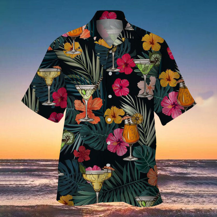 

Men's Floral Beach Short Sleeve Shirt