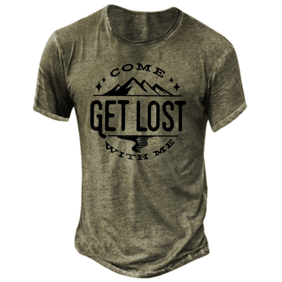 

Get Lost In Mountain Men's Outdoor Funny Hiking T-Shirt