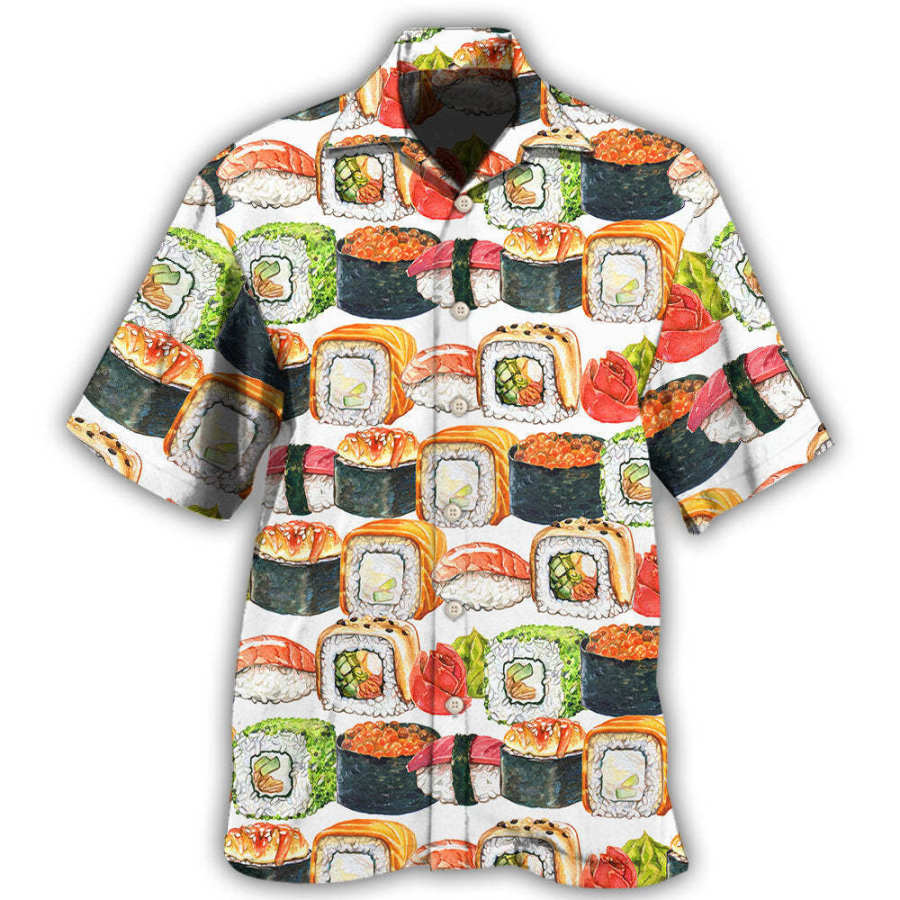 

Men's Sushi Short Sleeve Beach Shirt Shorts