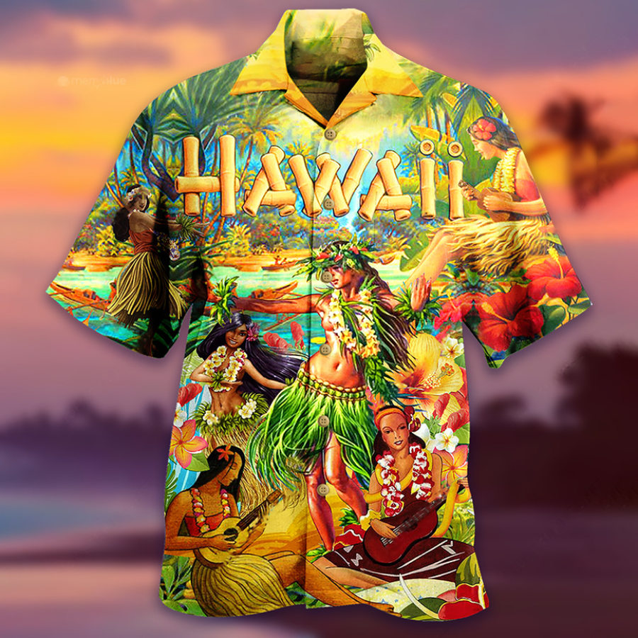 

Men's Hawaiian Beach Short Sleeve Shirt Shorts