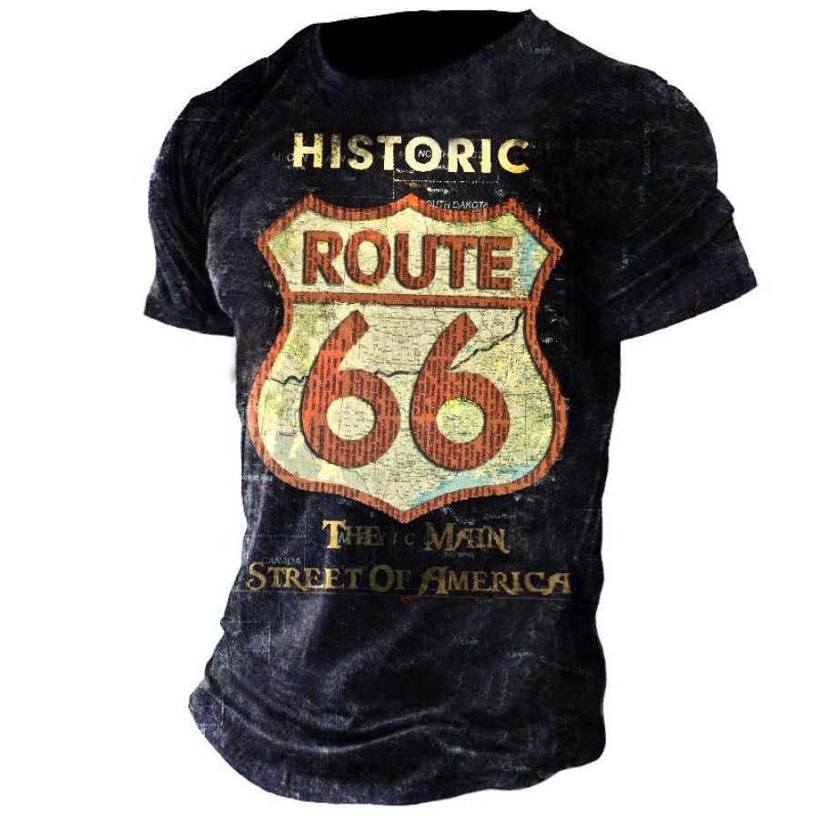 

Historic Route 66 Men's Road Trip Print T-Shirt