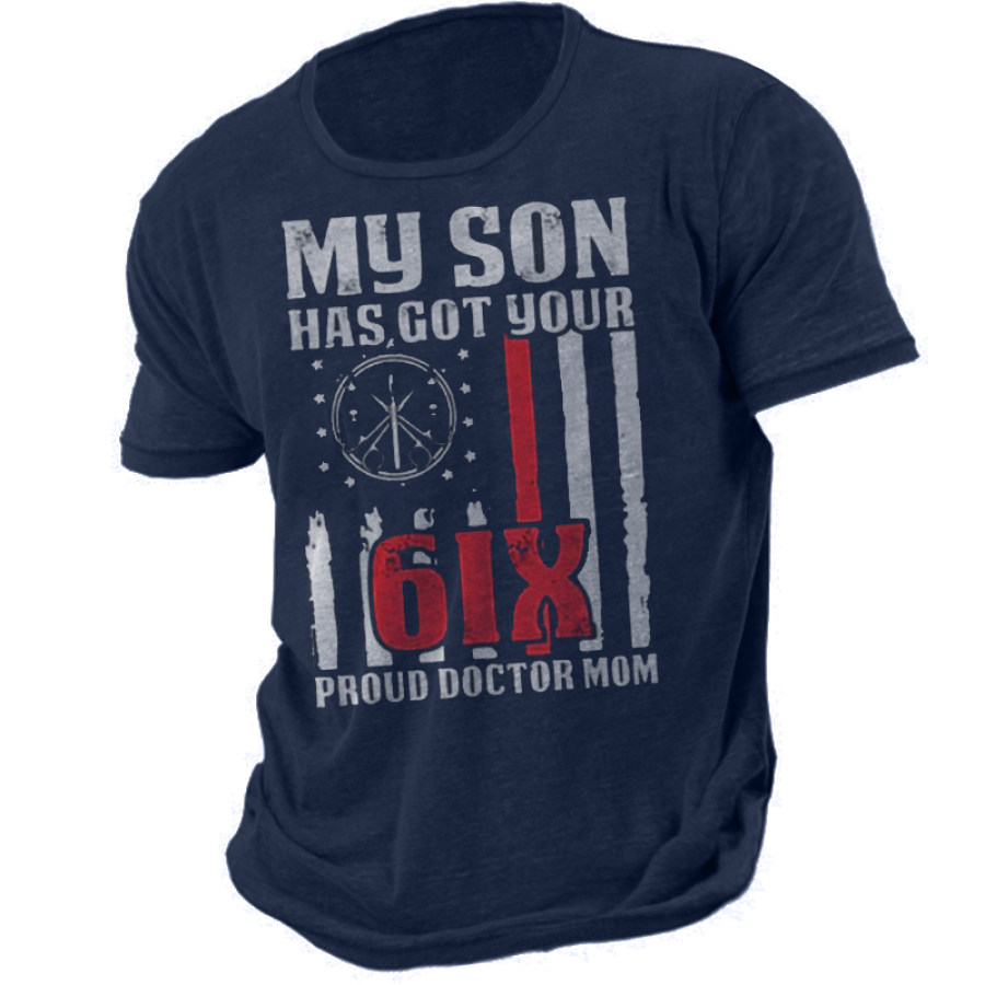 

Men's Father And Son Doctor Cotton Print T-Shirt