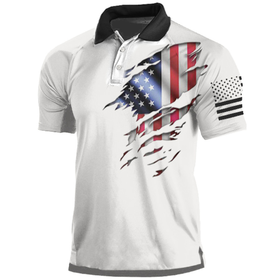 

Mens Patriotic Classic Polo Shirt