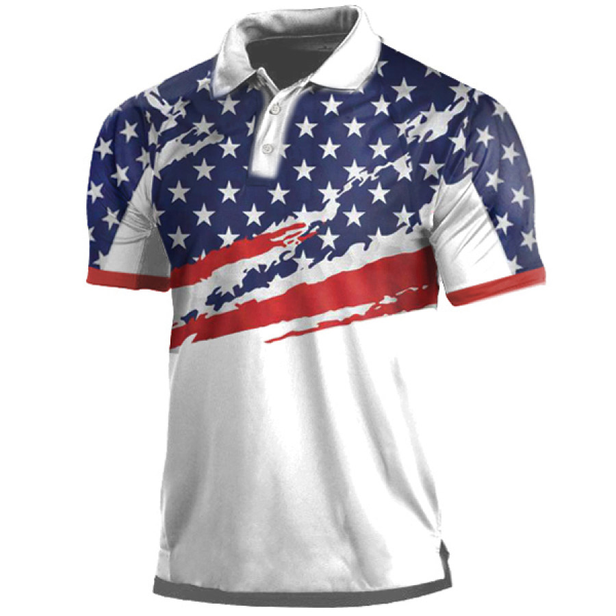 

Mens Patriotic Classic Polo Shirt