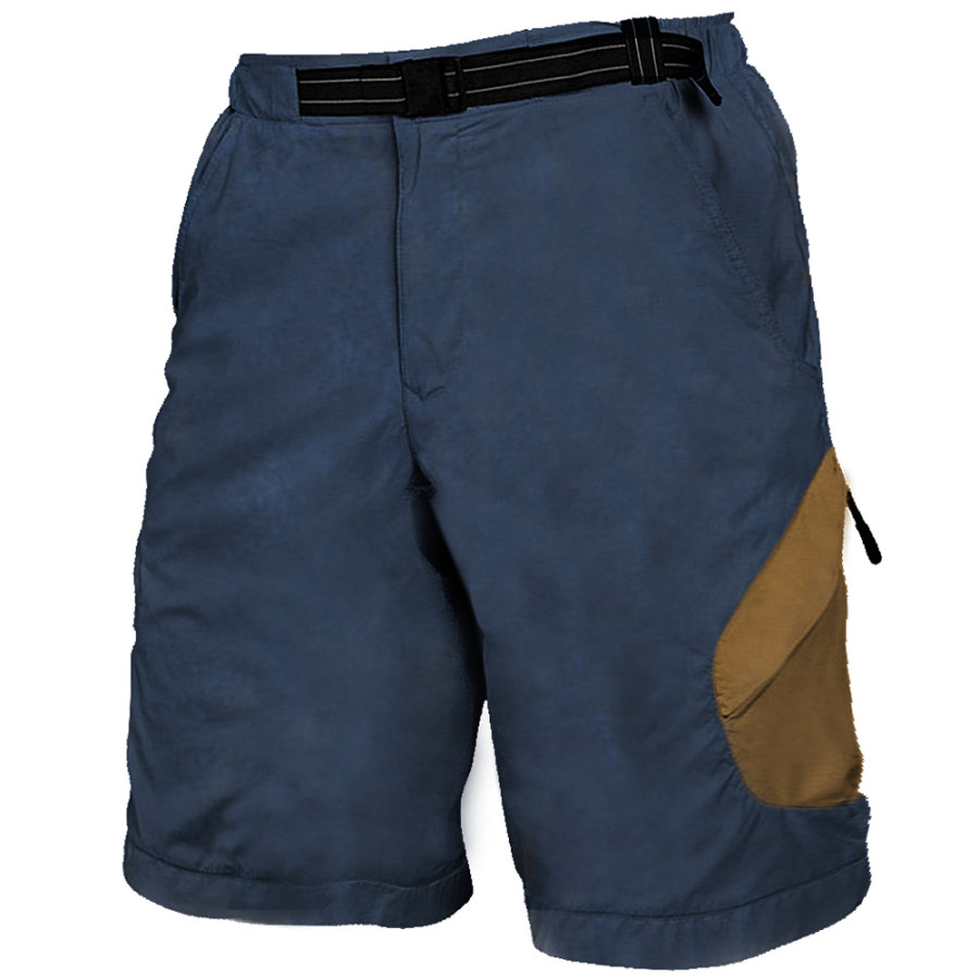 

Men's Outdoor Contrast Color Casual Cargo Shorts