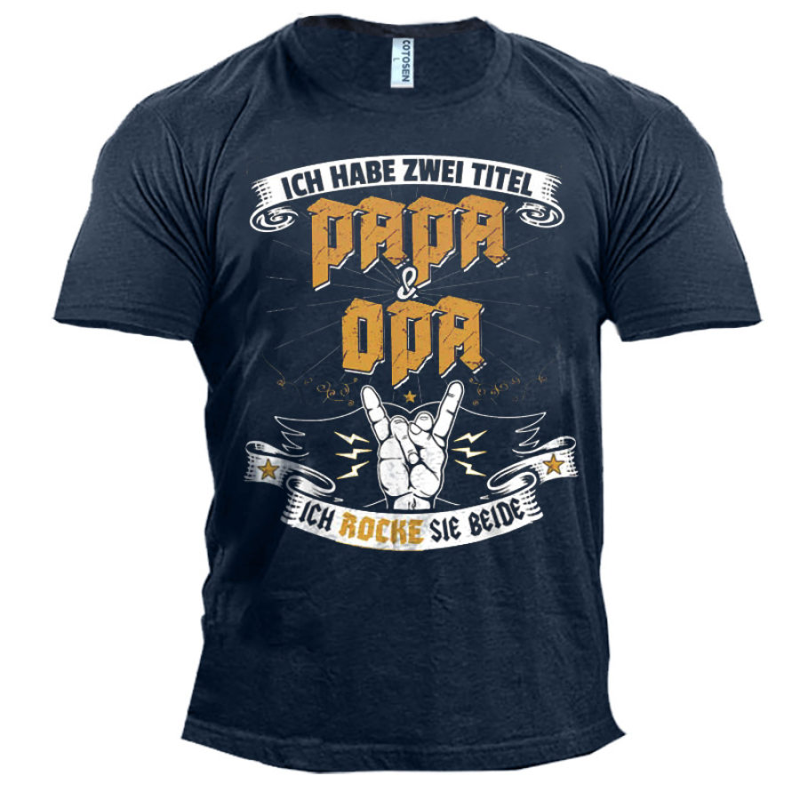 

Men's PAPA Cotton Graphic Print T-Shirt