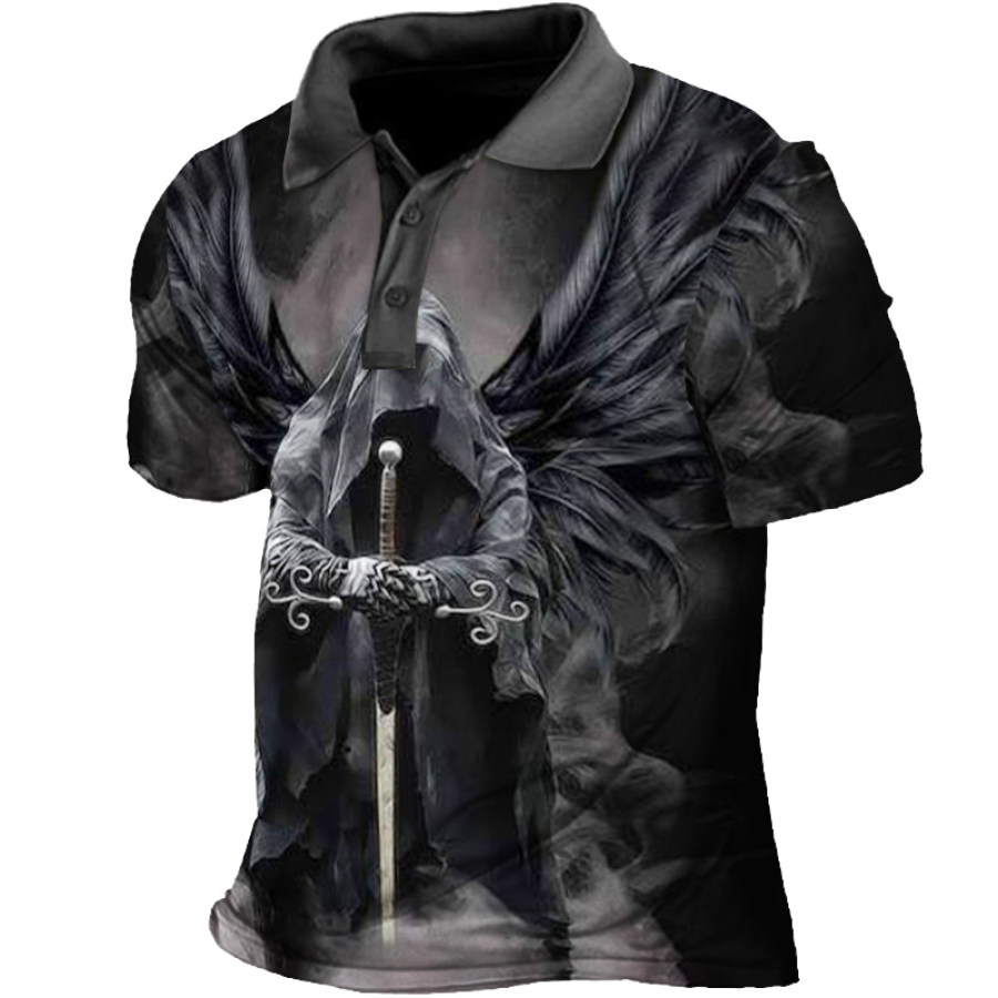 

Men's Outdoor Templar Print Henley Shirt