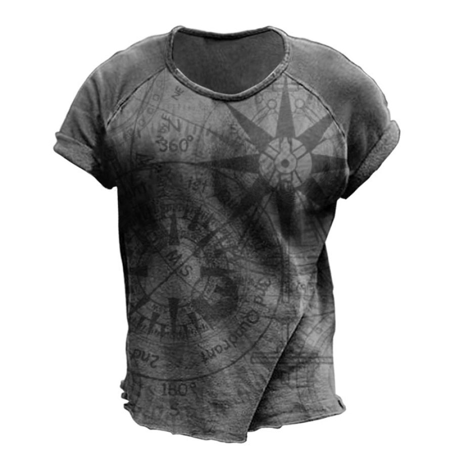 

Men's Vintage Nautical Map Graphic Print T-Shirt