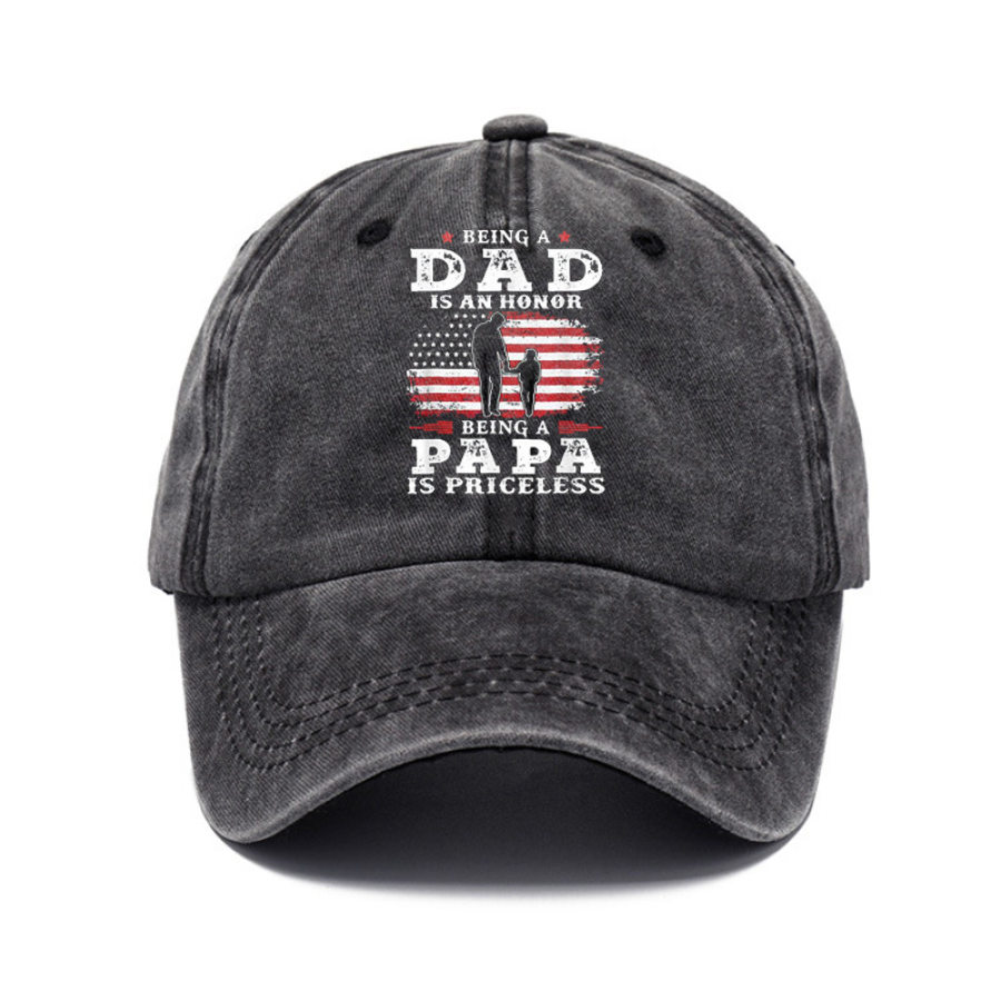 

Men's American Flag Being Dad Is An Being PaPa Hat