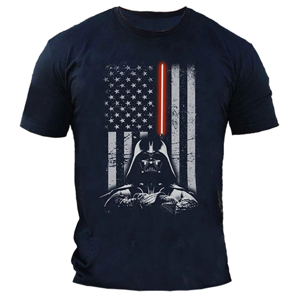Star Wars Flag Men's Chic Short Sleeve T-shirt