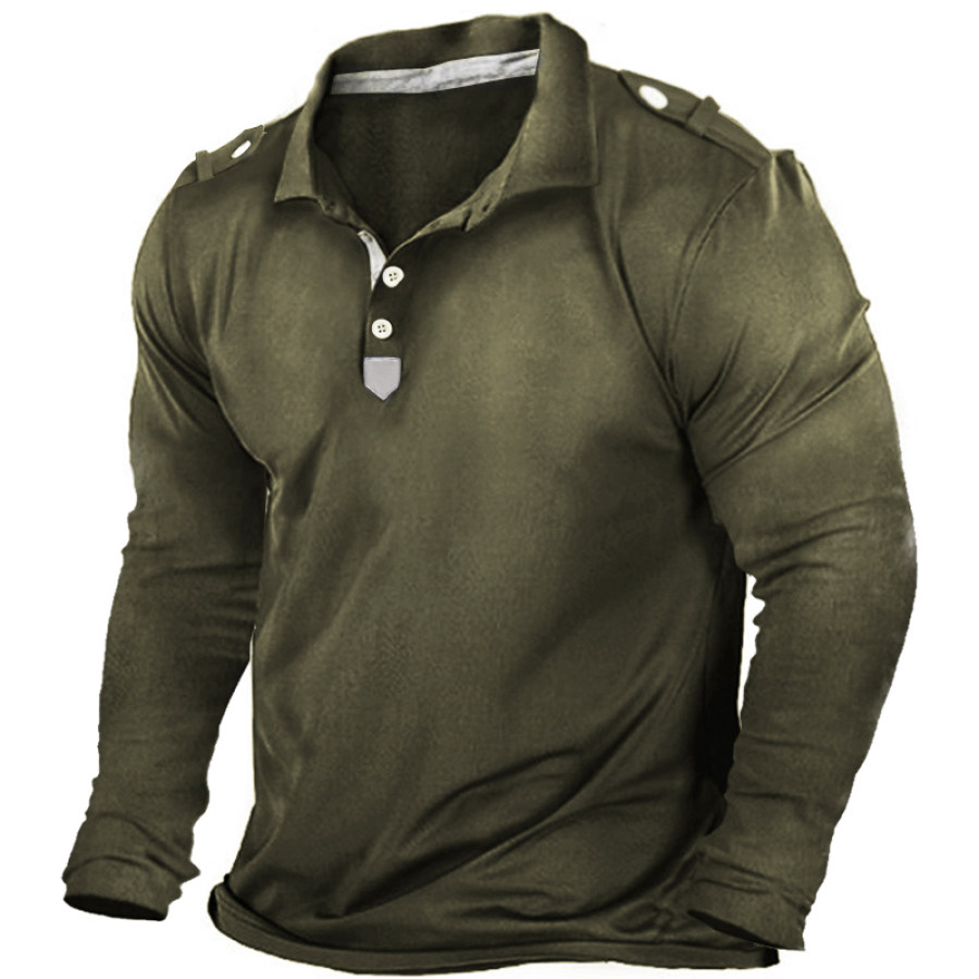 

Men's Outdoor Military Tactical Long Sleeve Polo Shirt