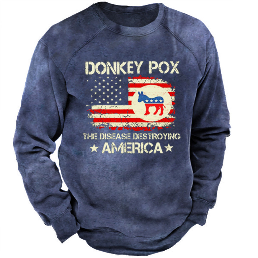 

Donkey Pox The Disease Destroying America Crew Neck Sweatshirt