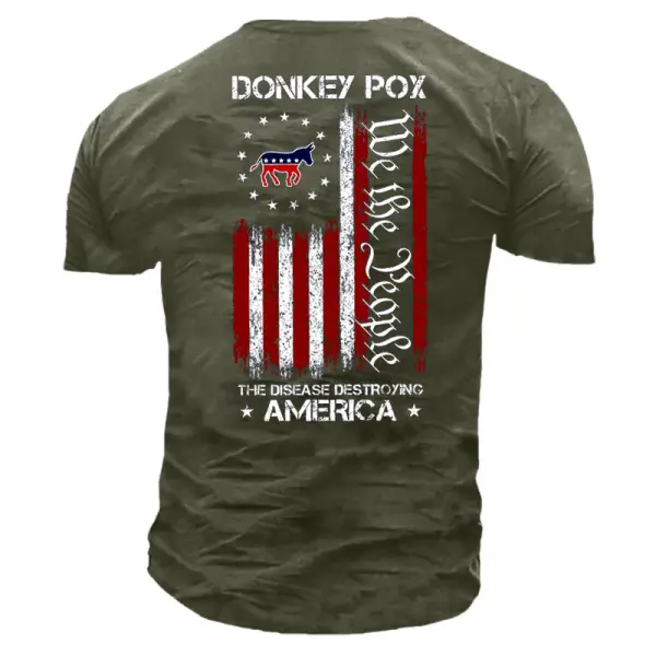 Donkey Pox The Disease Destroying America Men's Cotton T-Shirt - Chrisitina.com 