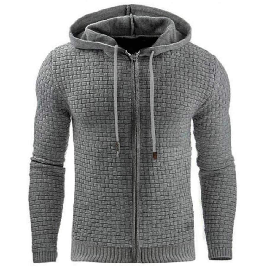 

Men's Outdoor Warm Knit Hooded Cardigan Jacket