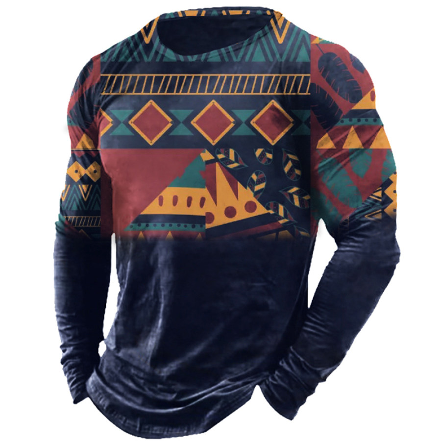 

Men's Vintage Western Graphic Print Long Sleeve T-Shirt