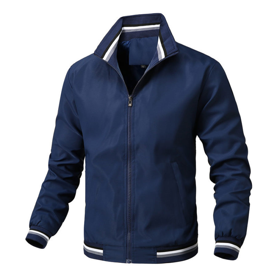 

Men's Stand Collar Zip Casual Sweatjacke