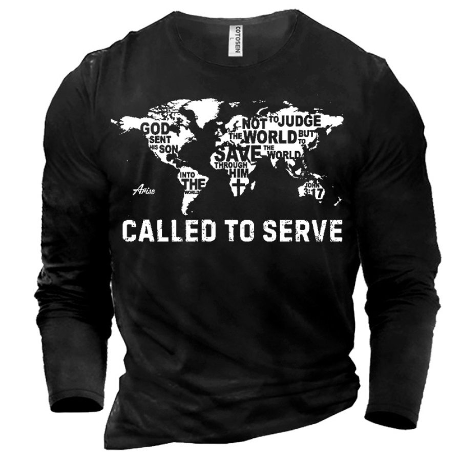 

Men's Called To Serve Printed Cotton T-Shirt