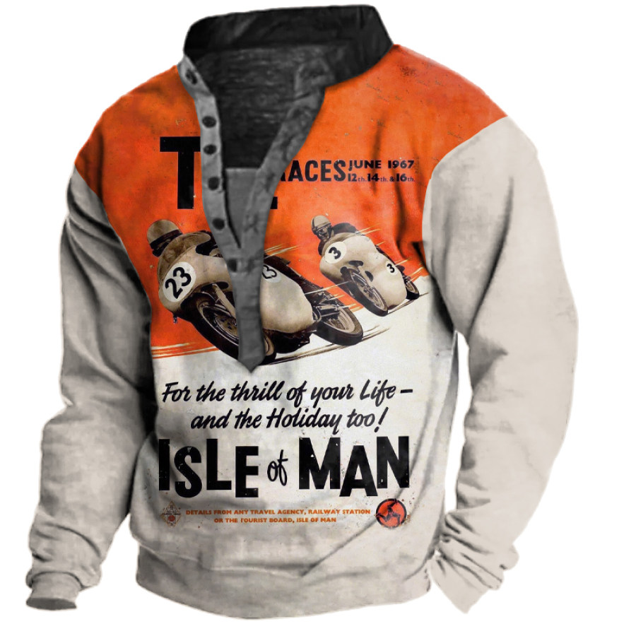 

Men's Outdoor Casual Motorcycle Print Sweatshirt