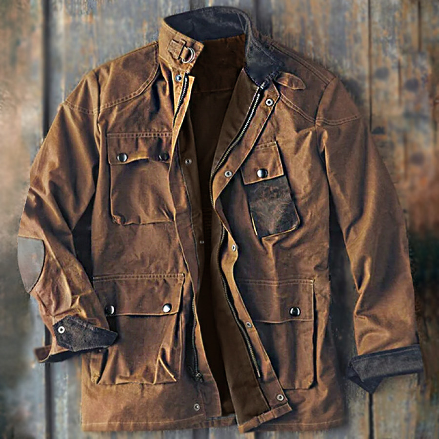 

Men's Outdoor Vintage Stand Collar Jacket