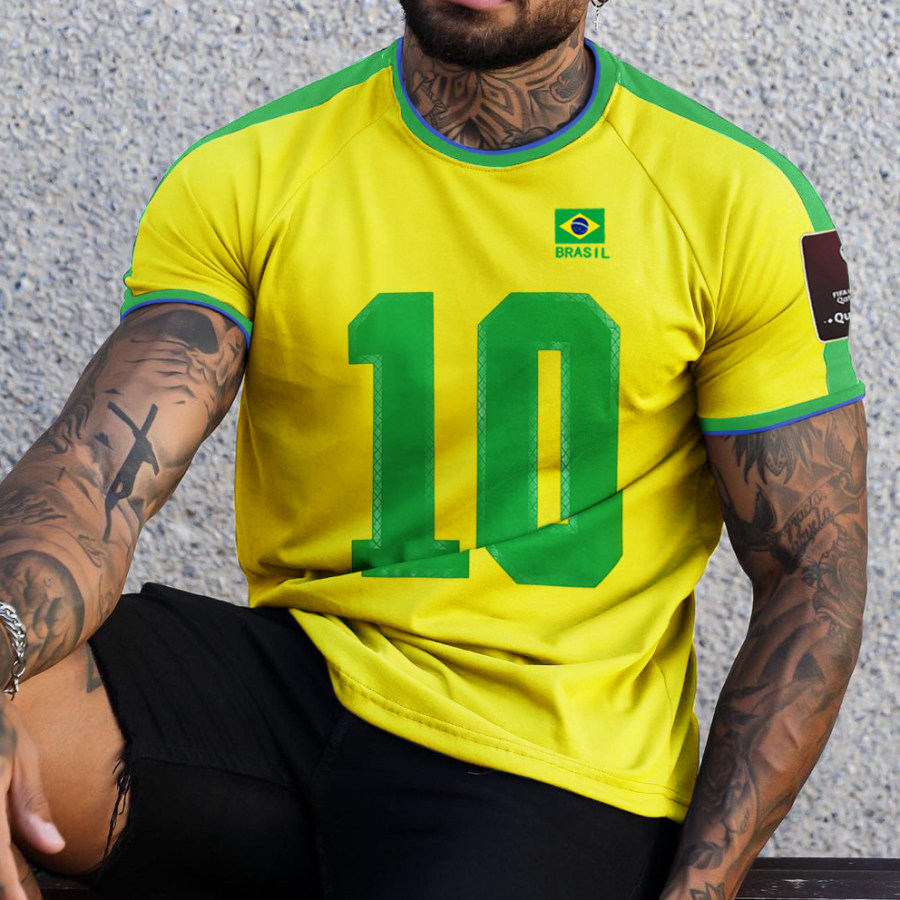 

Brazil 2022 Qatar World Cup Season Fans Football Jersey