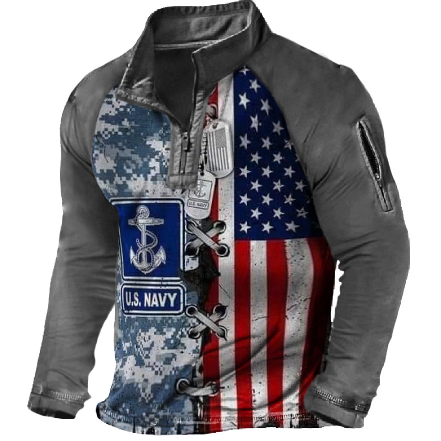 

Men's Outdoor Casual Tactical Long Sleeve Sweater