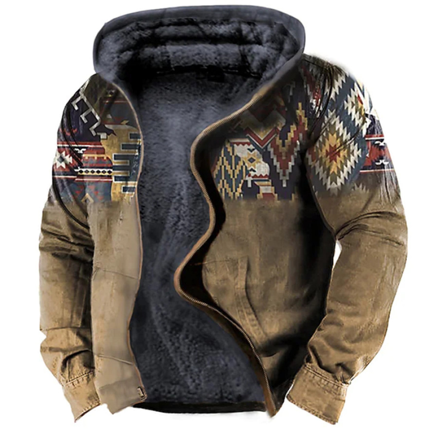 

Men's Vintage Thick Hooded Pocket Tactical Jacket
