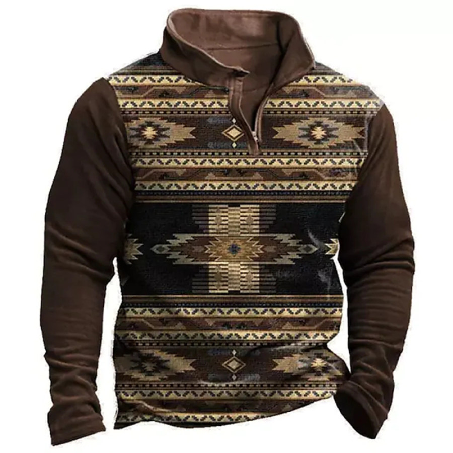 

Men's Outdoor Casual Printed Long Sleeve Sweater