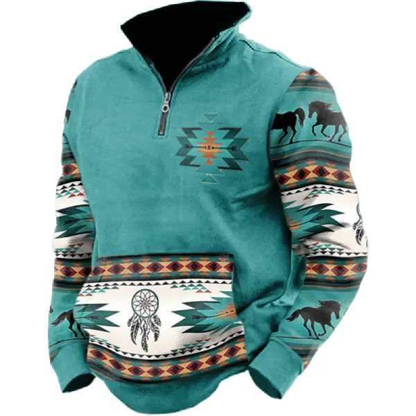 Men's Outdoor Casual Printed Long Sleeve Sweater - Honeylop.chimpone.com 