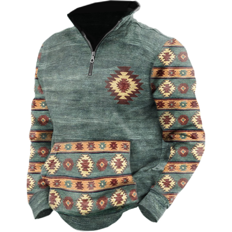 

Men's Outdoor Casual Printed Long Sleeve Sweater