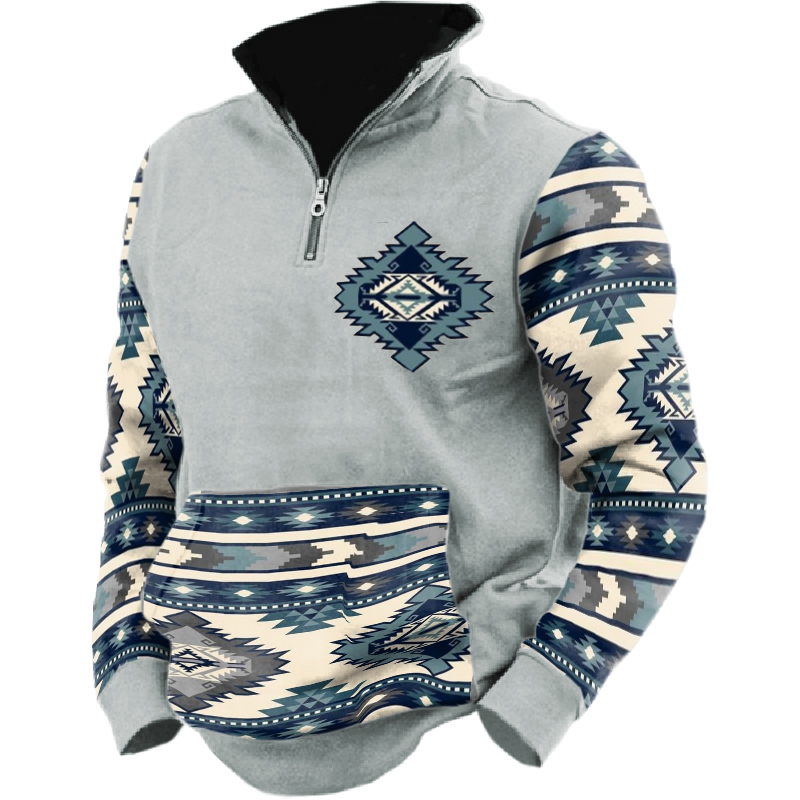 Men's Outdoor Casual Printed Long Sleeve Sweater