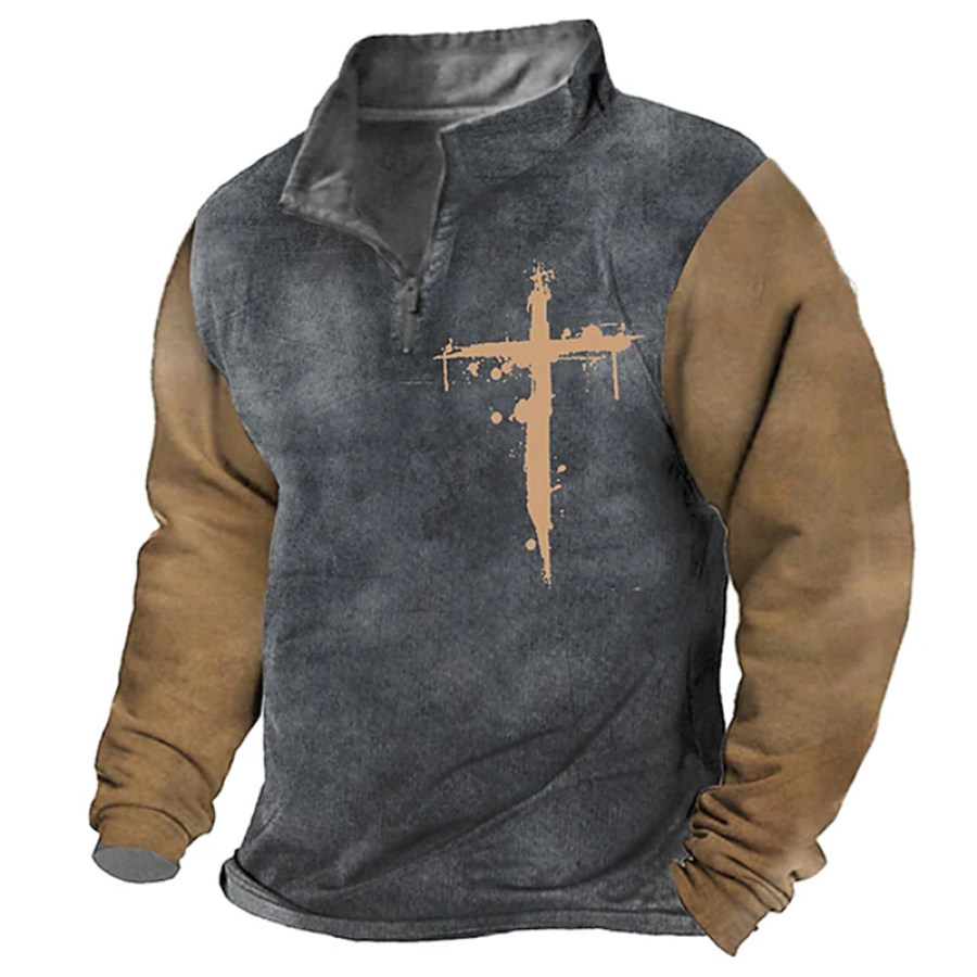 

Men's Outdoor Casual Printed Long Sleeve Sweater