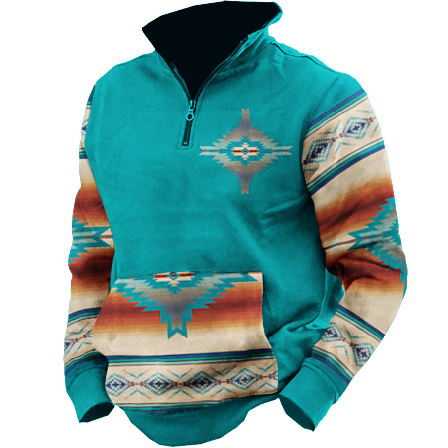 

Men's Outdoor Tribal Aboriginal Elements Printed Casual Sweatshirt