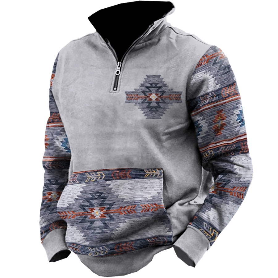 

Men's Outdoor Tribal Aboriginal Elements Printed Casual Sweatshirt