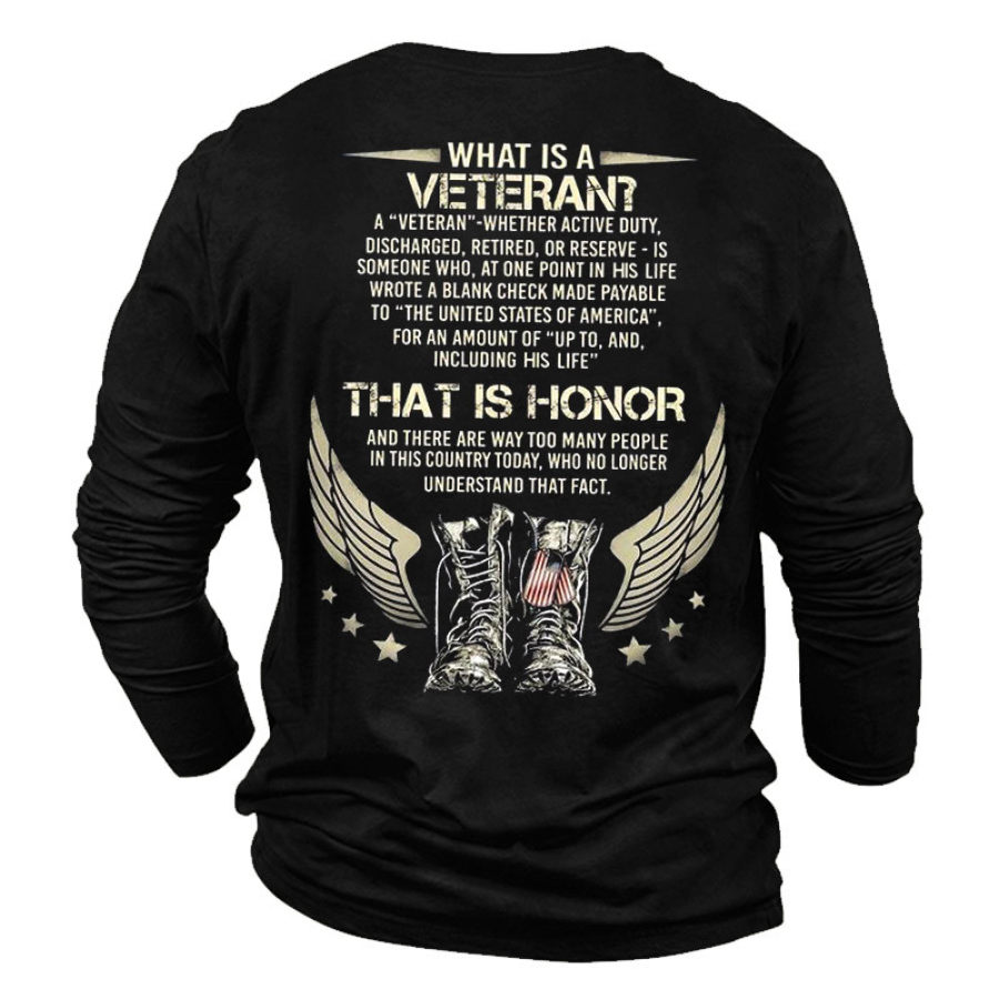 

What Is A Veteran Men's Veterans Day Print T-Shirt