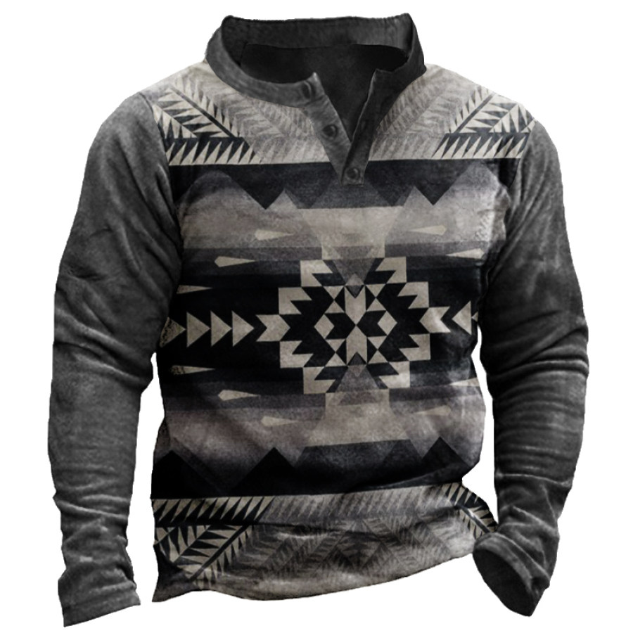 

Men's Outdoor Casual Long Sleeve Printed Sweater