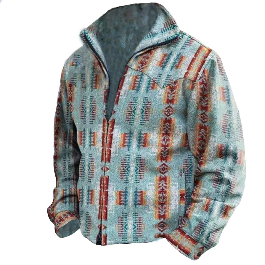 

Men's Casual Ethnic Print Jacket