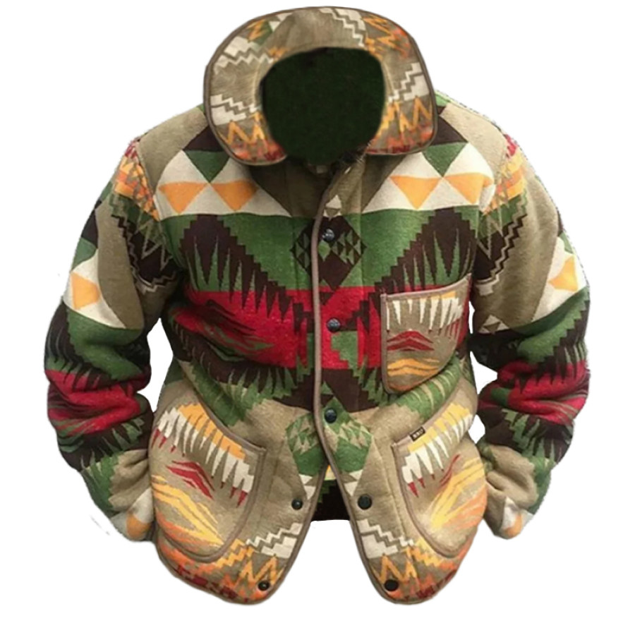 

Men's Casual Ethnic Print Jacket
