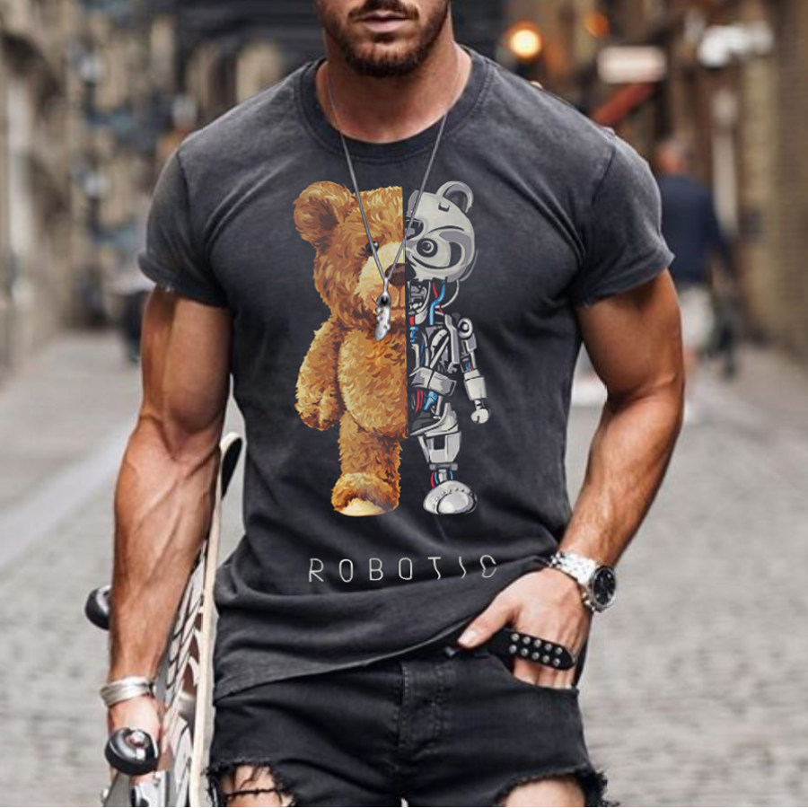 

Robot Bear Short Sleeve T-shirt