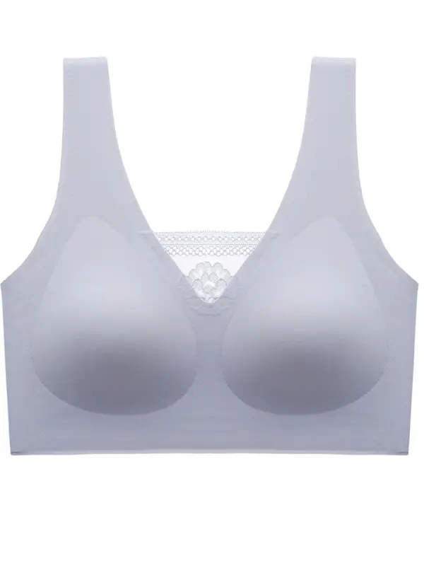 Seamless One-piece Ice Silk Beautiful Back Wrapped Seamless Push-up Bra - Buildernice.com 