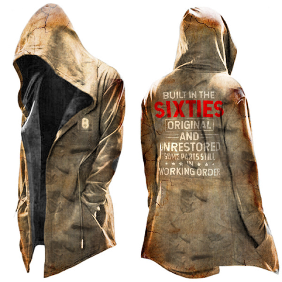 

Vintage Hooded Long Sleeve Letter Printed Jacket